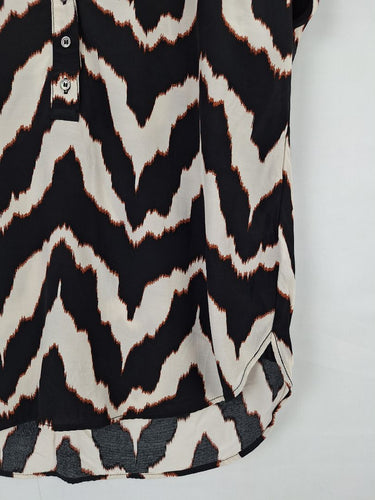 Second-Hand - Witchery Patterned Cool Summer Work Blouse Size 10 - SwapUp