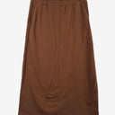 Second-Hand - Assorted Brands Edgy Tobacco Jersey Midi Skirt Size M - SwapUp