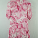 Second-Hand - Witchery Collared Floaty Watercolour Tiered Midi Dress Size 8 - SwapUp