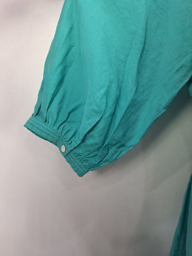 Second-Hand - Witchery Everyday Teal Collared Tiered Midi Dress Size 8 - SwapUp
