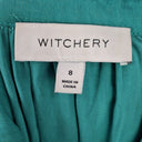Second-Hand - Witchery Everyday Teal Collared Tiered Midi Dress Size 8 - SwapUp
