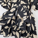 Second-Hand - Witchery V Plunge Cinched Layered Ruffle Mini Dress Size 8 - SwapUp
