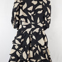 Second-Hand - Witchery V Plunge Cinched Layered Ruffle Mini Dress Size 8 - SwapUp
