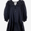 Second-Hand - Witchery Navy Sheer Long Sleeve Babydoll Dress Size 8 - SwapUp