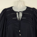 Second-Hand - Witchery Navy Sheer Long Sleeve Babydoll Dress Size 8 - SwapUp