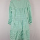 Second-Hand - Witchery Mint Flowy Long Sleeve Tiered Mini Dress Size 8 - SwapUp