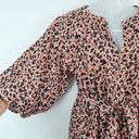 Second-Hand - Witchery Relaxed Belted 3/4 Sleeve Cheetah Midi Dress Size 8 - SwapUp