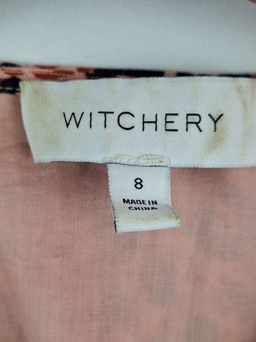 Second-Hand - Witchery Relaxed Belted 3/4 Sleeve Cheetah Midi Dress Size 8 - SwapUp