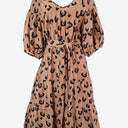Second-Hand - Witchery Effortless Belted Cheetah Tiered Maxi Dress Size 8 - SwapUp