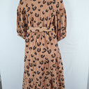 Second-Hand - Witchery Effortless Belted Cheetah Tiered Maxi Dress Size 8 - SwapUp