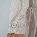 Second-Hand - Witchery Striped V Neck 3/4 Sleeve Tiered Mini Dress Size 8 - SwapUp
