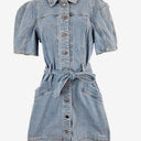Second-Hand - Staple Belted Collared Denim Mini Dress Dress Size 8 - SwapUp