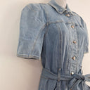 Second-Hand - Staple Belted Collared Denim Mini Dress Dress Size 8 - SwapUp
