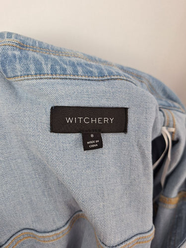 Second-Hand - Staple Belted Collared Denim Mini Dress Dress Size 8 - SwapUp