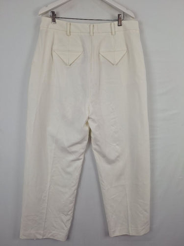 Second-Hand - Witchery Milk White Tailored Wide Leg Pants Size 18 - SwapUp