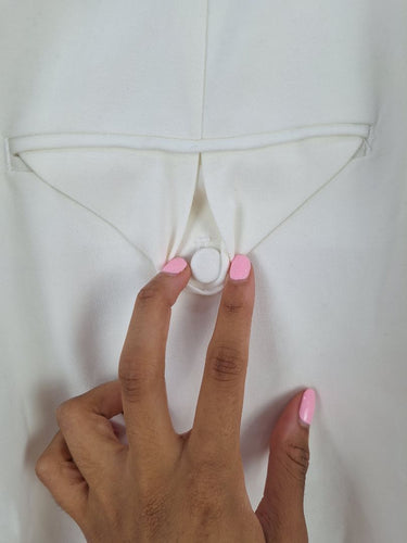 Second-Hand - Witchery Milk White Tailored Wide Leg Pants Size 18 - SwapUp