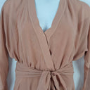 Second-Hand - Ginger & Smart Rose Gold Mesh Panel Ruffle Bottom Dress Size 14 - SwapUp