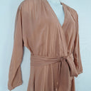 Second-Hand - Ginger & Smart Blush Mesh Sleeve Cross Front Dress Size 16 - SwapUp