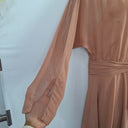 Second-Hand - Ginger & Smart Blush Mesh Sleeve Cross Front Dress Size 16 - SwapUp