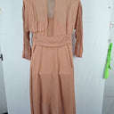 Second-Hand - Ginger & Smart Blush Mesh Sleeve Cross Front Dress Size 16 - SwapUp