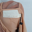 Second-Hand - Ginger & Smart Blush Mesh Sleeve Cross Front Dress Size 16 - SwapUp
