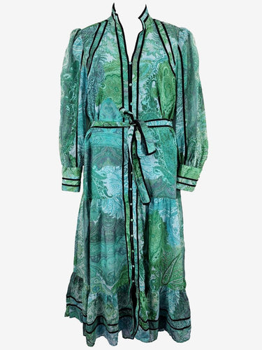 Once Was Jade Odyssey Silk Blend Dress Size XL