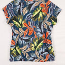 Second-Hand - Trenery Keyhole Cut Out Muted Leaf Top Size S - SwapUp