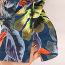 Second-Hand - Trenery Keyhole Cut Out Muted Leaf Top Size S - SwapUp