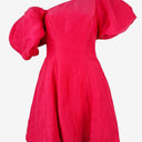 Second-Hand - Aje Fuscia Pink Arista Tulip Sleeve Mini Dress Size 6 - SwapUp