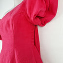 Second-Hand - Aje Fuscia Pink Arista Tulip Sleeve Mini Dress Size 6 - SwapUp