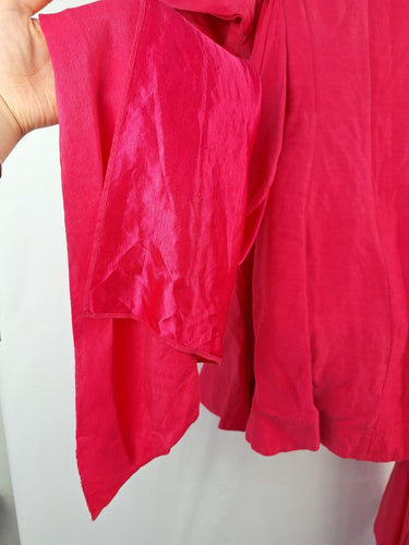 Second-Hand - Aje Fuscia Pink Arista Tulip Sleeve Mini Dress Size 6 - SwapUp