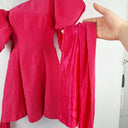 Second-Hand - Aje Fuscia Pink Arista Tulip Sleeve Mini Dress Size 6 - SwapUp