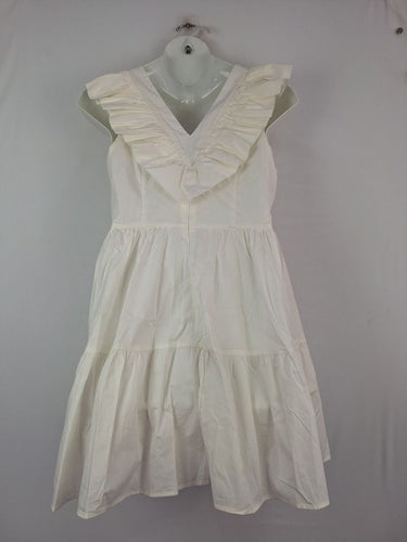 Second-Hand - Petal + Pup White Frill Summer Day Dress Size XL - SwapUp