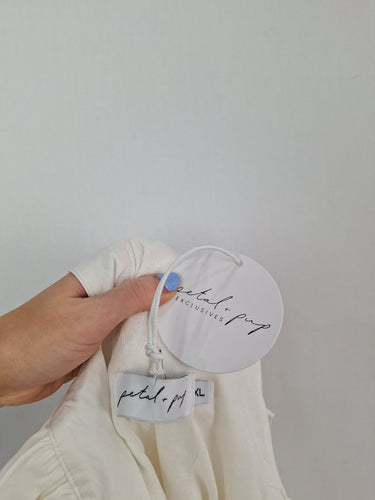 Second-Hand - Petal + Pup White Frill Summer Day Dress Size XL - SwapUp