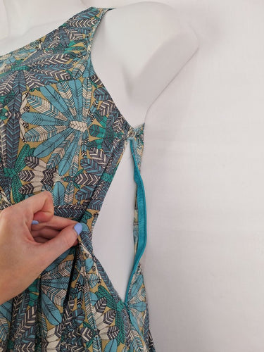 Second-Hand - Rasaleela Feather Printed Tasteful Dress Size M - SwapUp