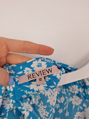 Second-Hand - Review Dainty Tie Neck Flowy Top Size 12 - SwapUp