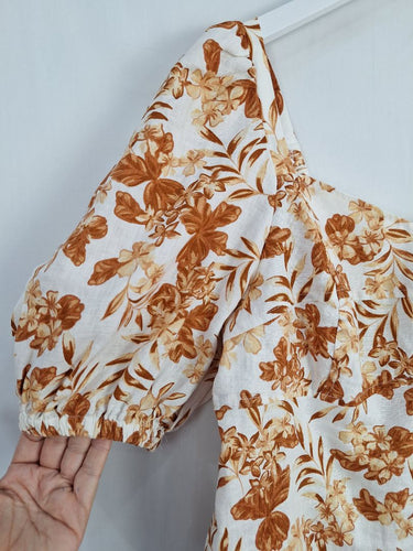 Second-Hand - Commonry Island Flower Linen Top Size 12 - SwapUp