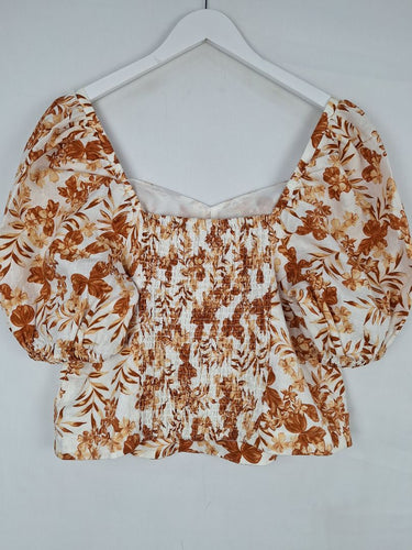 Second-Hand - Commonry Island Flower Linen Top Size 12 - SwapUp