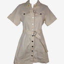 Second-Hand - Witchery White Denim Utility Mini Dress Size 8 - SwapUp