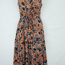 Second-Hand - Witchery Rust Floral Doodle Dress Size 8 - SwapUp