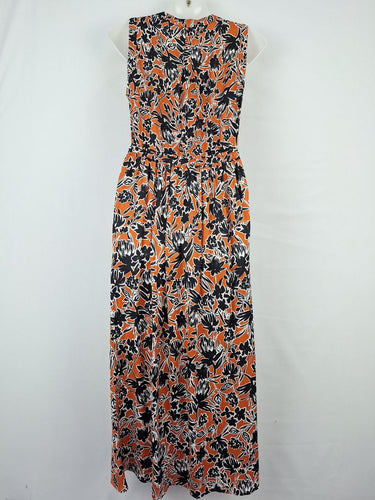 Second-Hand - Witchery Rust Floral Doodle Dress Size 8 - SwapUp