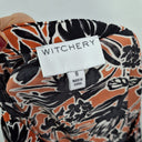 Second-Hand - Witchery Rust Floral Doodle Dress Size 8 - SwapUp