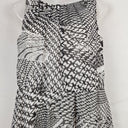 Second-Hand - Liz Jordan Monochrome Speckled Gathered Neck Dress Size S - SwapUp