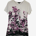 Second-Hand - Liz Jordan Wisteria Print Classic Fit T-shirt Size S - SwapUp