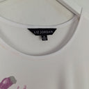 Second-Hand - Liz Jordan Wisteria Print Classic Fit T-shirt Size S - SwapUp
