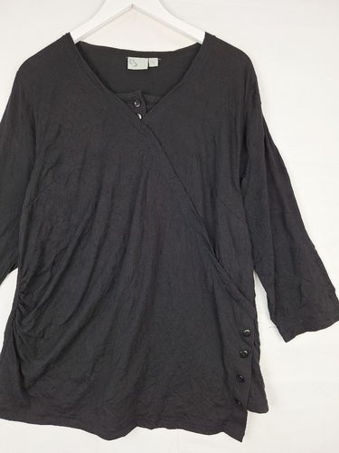 Second-Hand - Taking Shape Crumple Texture Cross Over Top Size S - SwapUp
