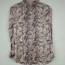 Second-Hand - Liz Jordan Pastel Snake Print Satin Shirt Size 8 - SwapUp