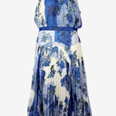 Second-Hand - Lover Rope Tie Halter Blue Floral Maxi Dress Size 12 - SwapUp