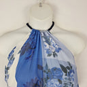 Second-Hand - Lover Rope Tie Halter Blue Floral Maxi Dress Size 12 - SwapUp