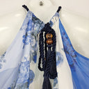Second-Hand - Lover Rope Tie Halter Blue Floral Maxi Dress Size 12 - SwapUp